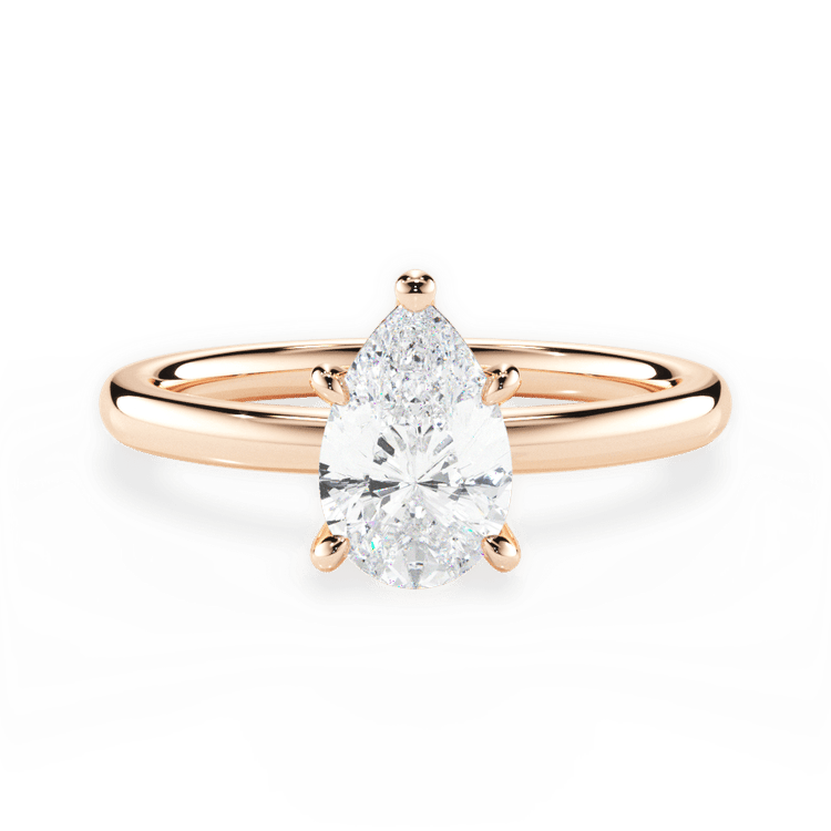 The Elodie Princess Cut 18kt Rose Gold Classic Solitaire Engagement Ring