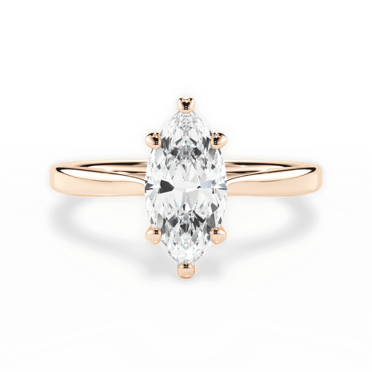The Vera Marquise Cut 18kt Rose Gold Solitaire Engagement Ring