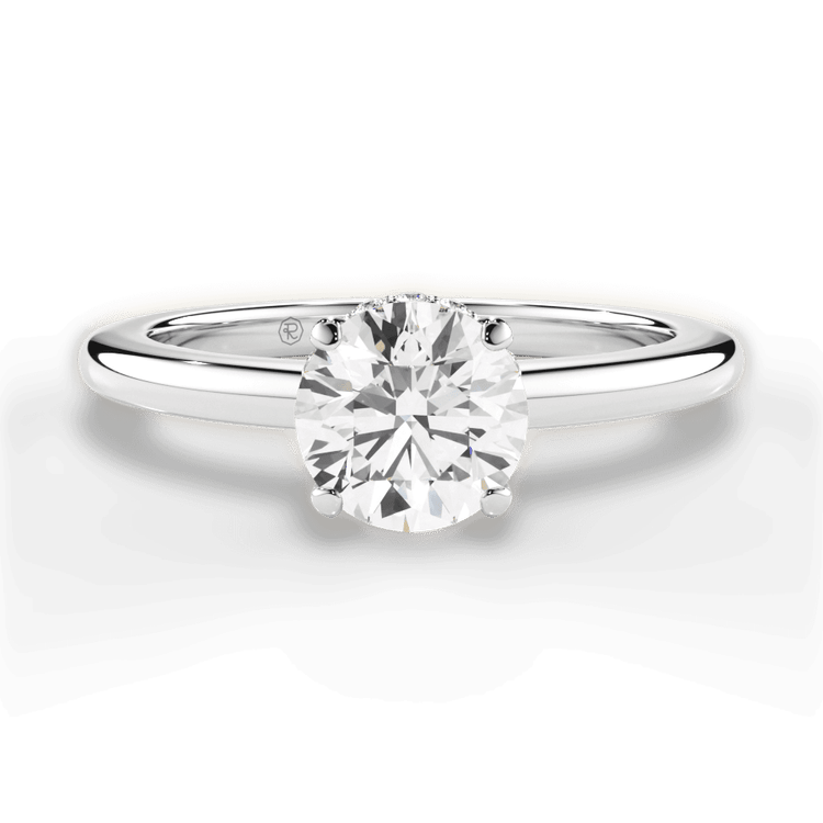 The Callista Round Cut Platinum Solitaire Diamond Gallery Engagement Ring