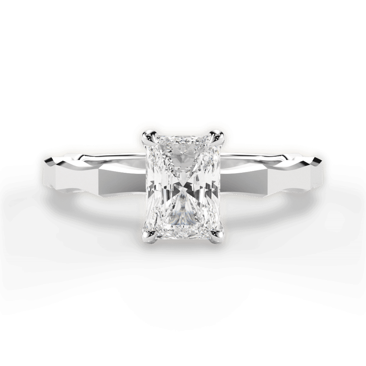 The Maddie Radiant Cut Platinum Octagon Solitaire Engagement Ring