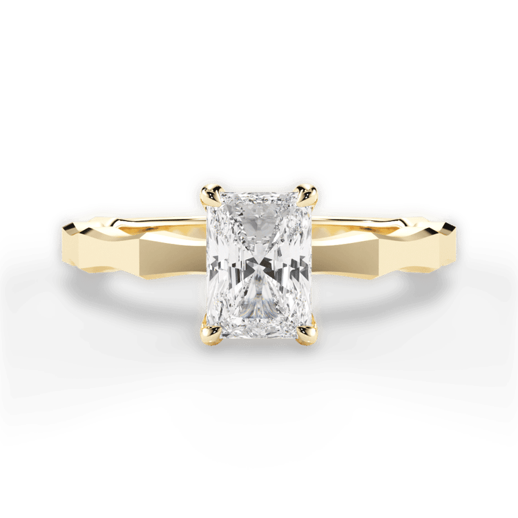 The Maddie Radiant Cut 18kt Yellow Gold Octagon Solitaire Engagement Ring