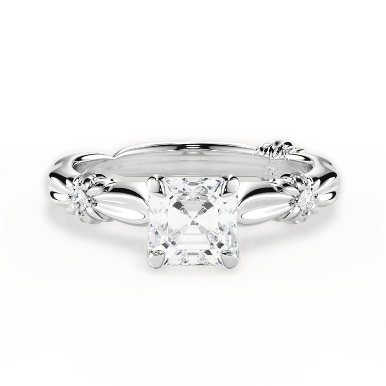 The Edith Asscher Cut Platinum Ribbon Engagement Ring