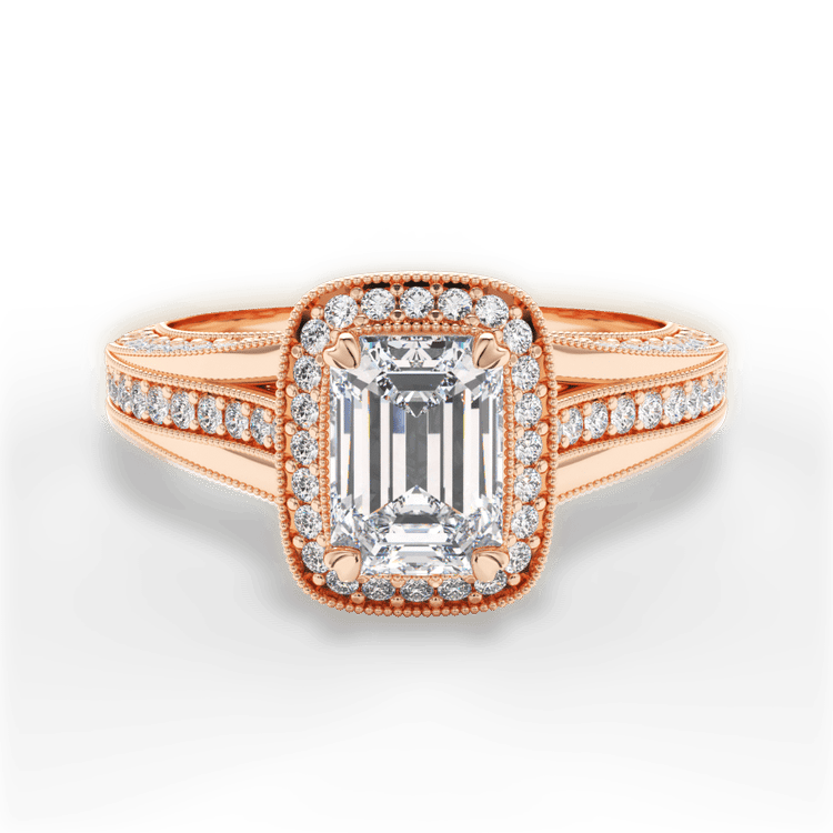 The Cecile / 1.01 Carat Emerald Diamond