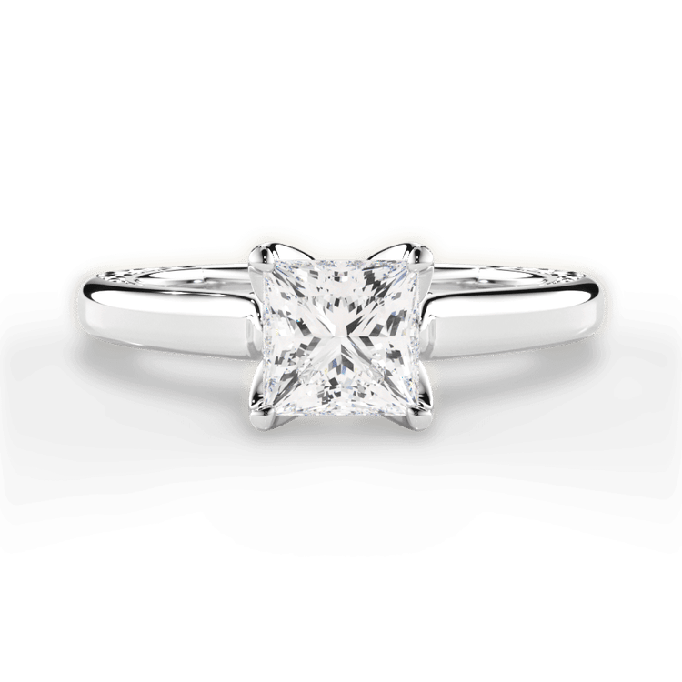 The Kenzie Pear Shaped Platinum Solitaire Diamond Braided Engagement Ring