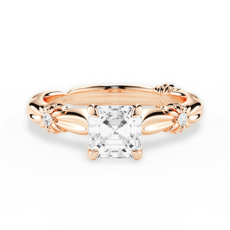 The Edith Asscher Cut 18kt Rose Gold Ribbon Engagement Ring