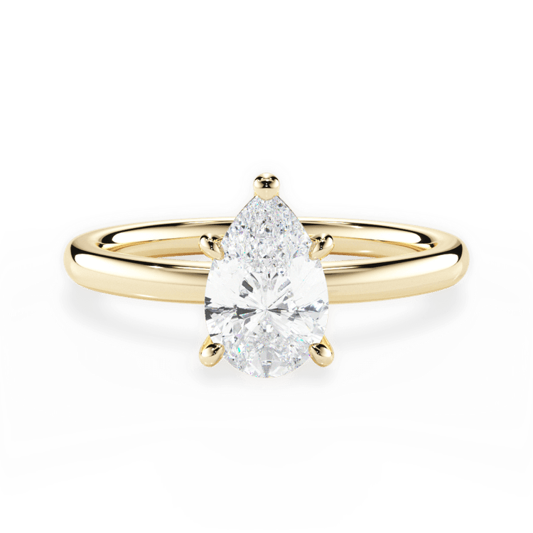 The Elodie Princess Cut 18kt Yellow Gold Classic Solitaire Engagement Ring