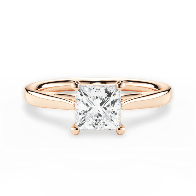 The Vera Pear Shaped 18kt Rose Gold Solitaire Engagement Ring