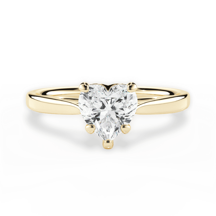 The Vera Heart Shaped 18kt Yellow Gold Solitaire Engagement Ring