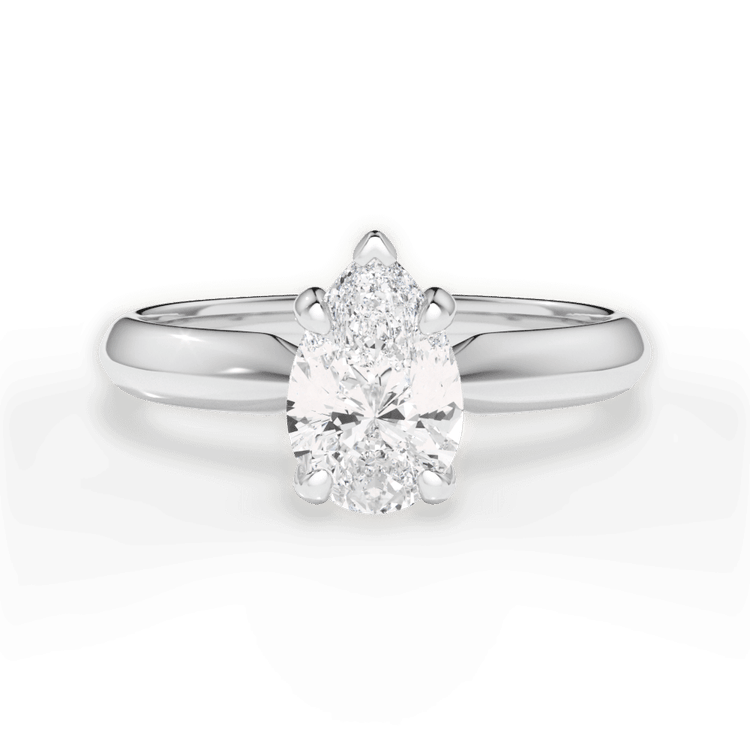The Althea Princess Cut Platinum Solitaire Knife-Edge Engagement Ring