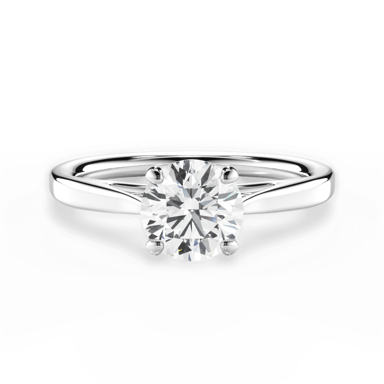 The Vera Round Cut Platinum Solitaire Engagement Ring