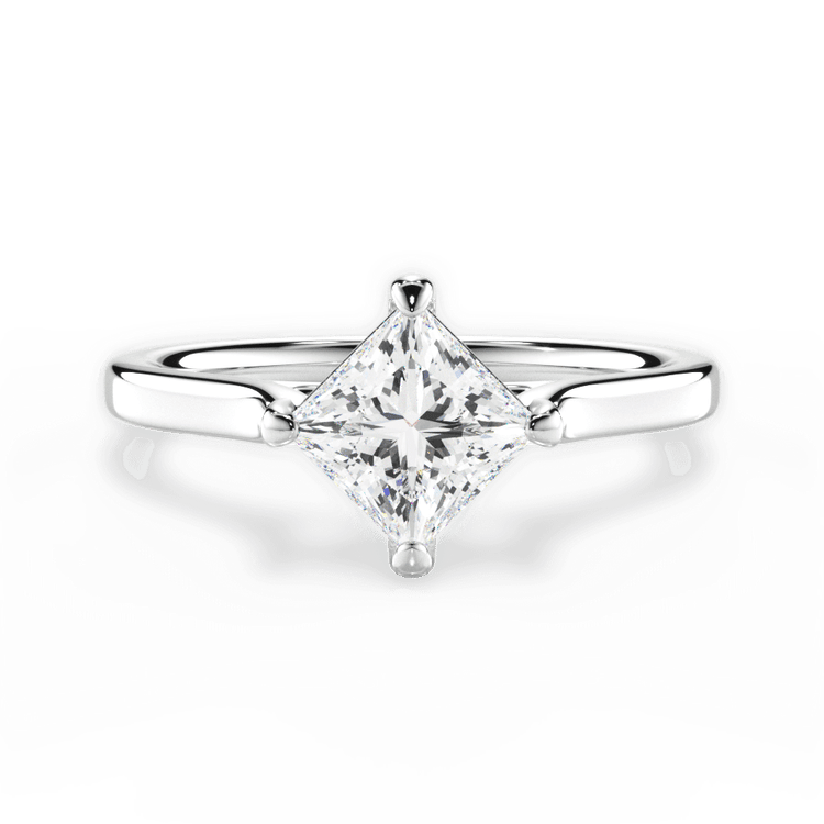 The Kat Pear Shaped Platinum Kite-Set Solitaire Engagement Ring