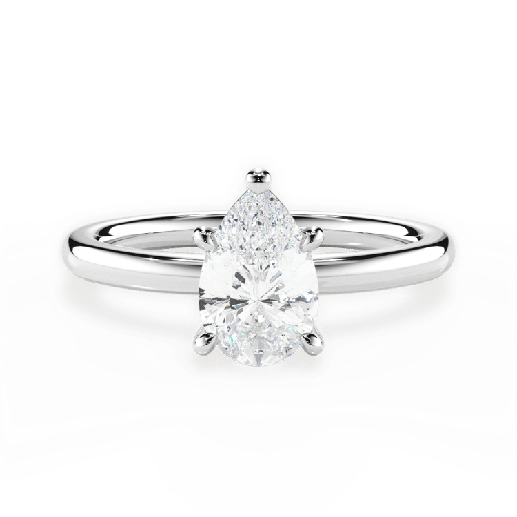 The Elodie Princess Cut Platinum Classic Solitaire Engagement Ring