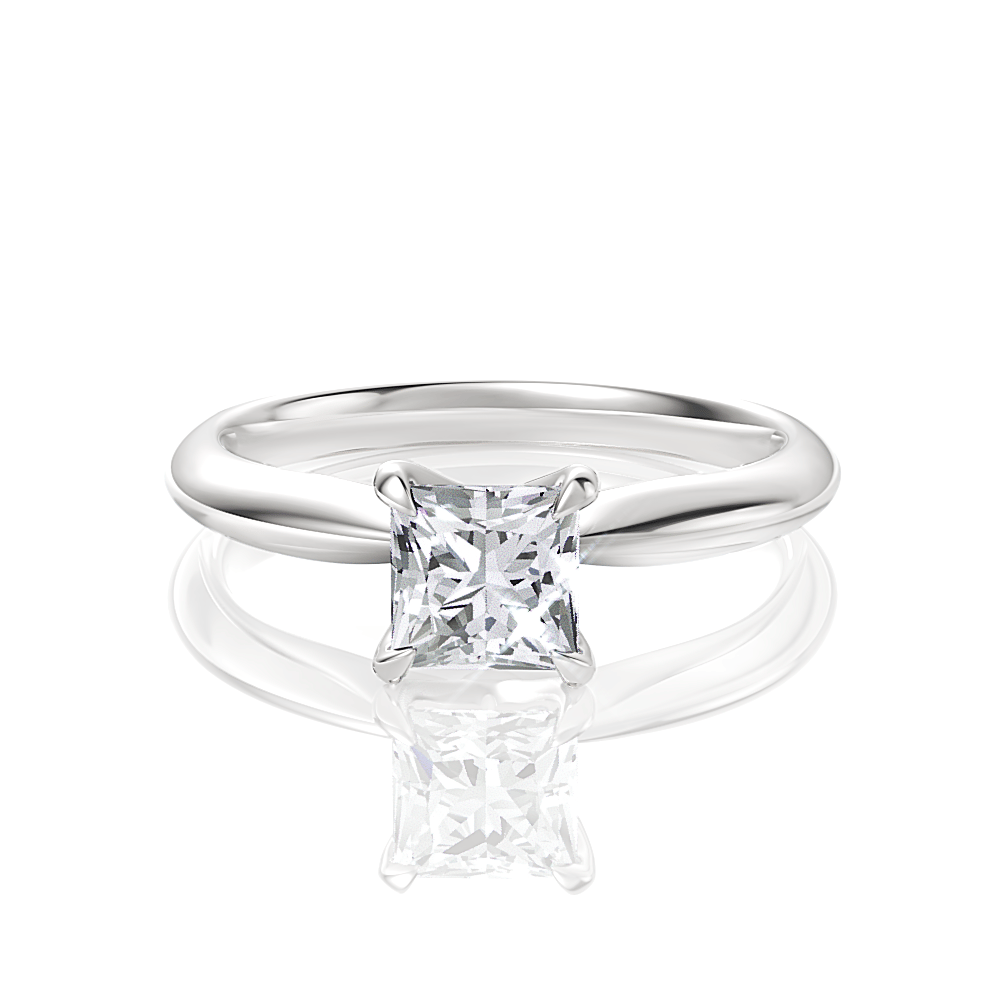 The Elyse Pear Shaped Platinum Classic Four-Prong Solitaire Engagement Ring