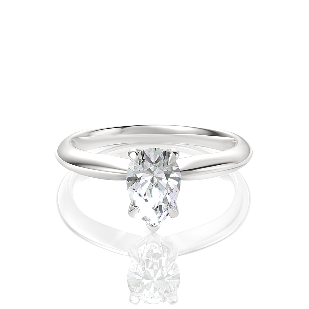 The Elyse Princess Cut Platinum Classic Four-Prong Solitaire Engagement Ring