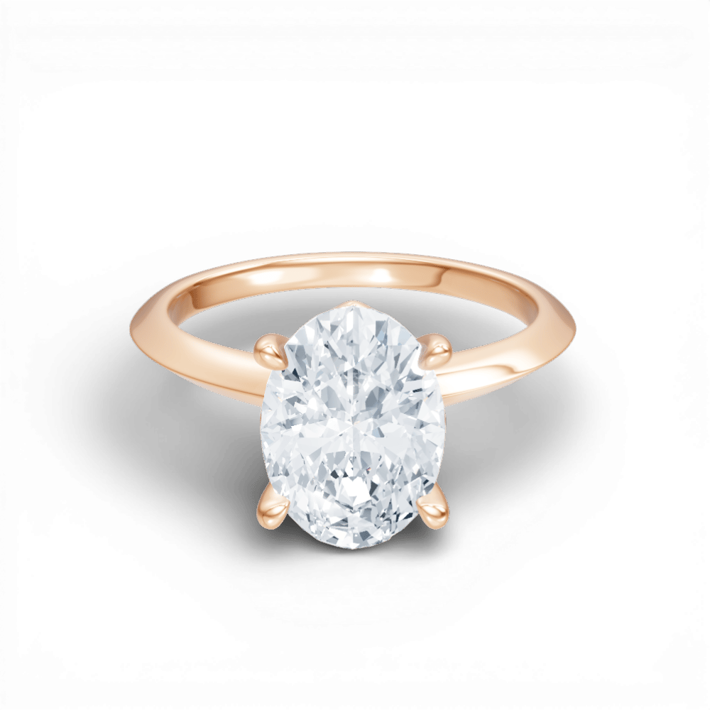 The Orielle Oval Cut 18kt Rose Gold Four-Prong Solitaire Engagement Ring