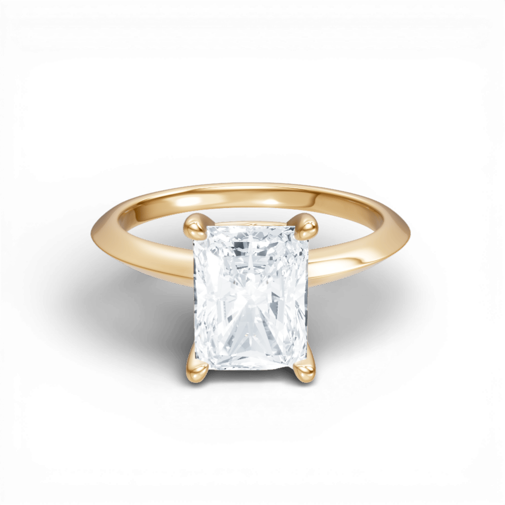 The Orielle Radiant Cut 18kt Yellow Gold Four-Prong Solitaire Engagement Ring