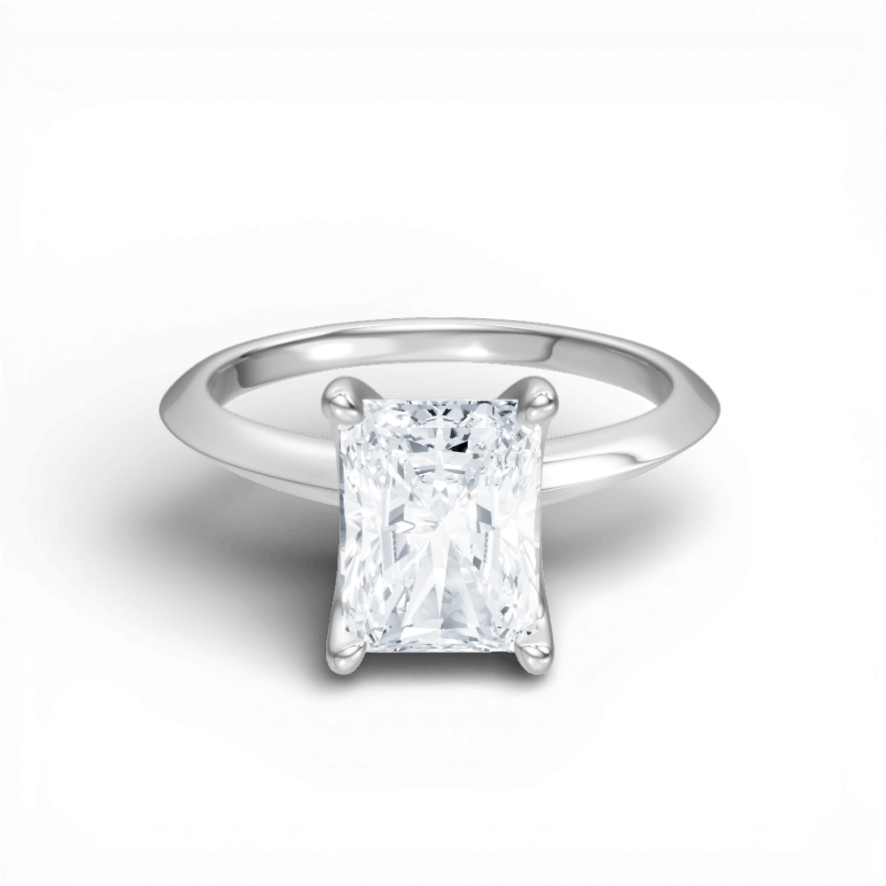 The Teya Radiant Cut 14kt White Gold Four-Prong Solitaire Engagement Ring