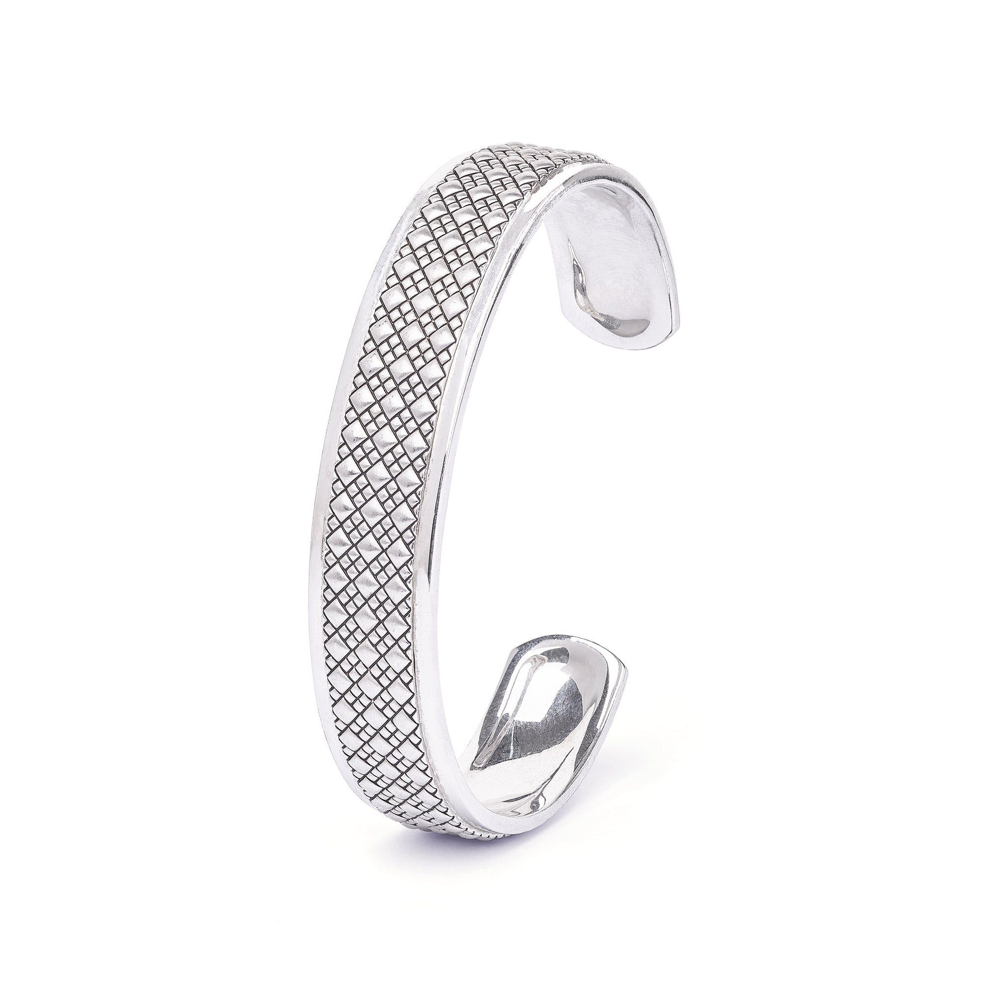 Bernd Wolf Men's Sterling Silver Lobos Cuff Bracelet