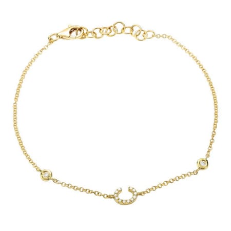 14kt Gold 0.07 CTW Diamond Initial Bracelet - C