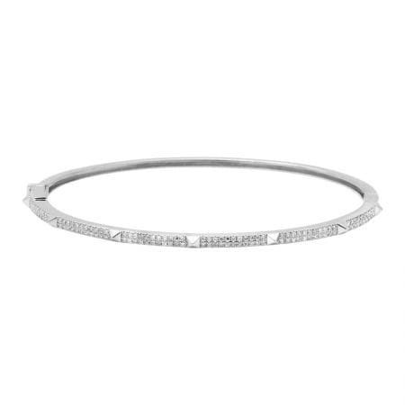 14kt Gold 0.36 CTW Diamond Pyramid Bangle