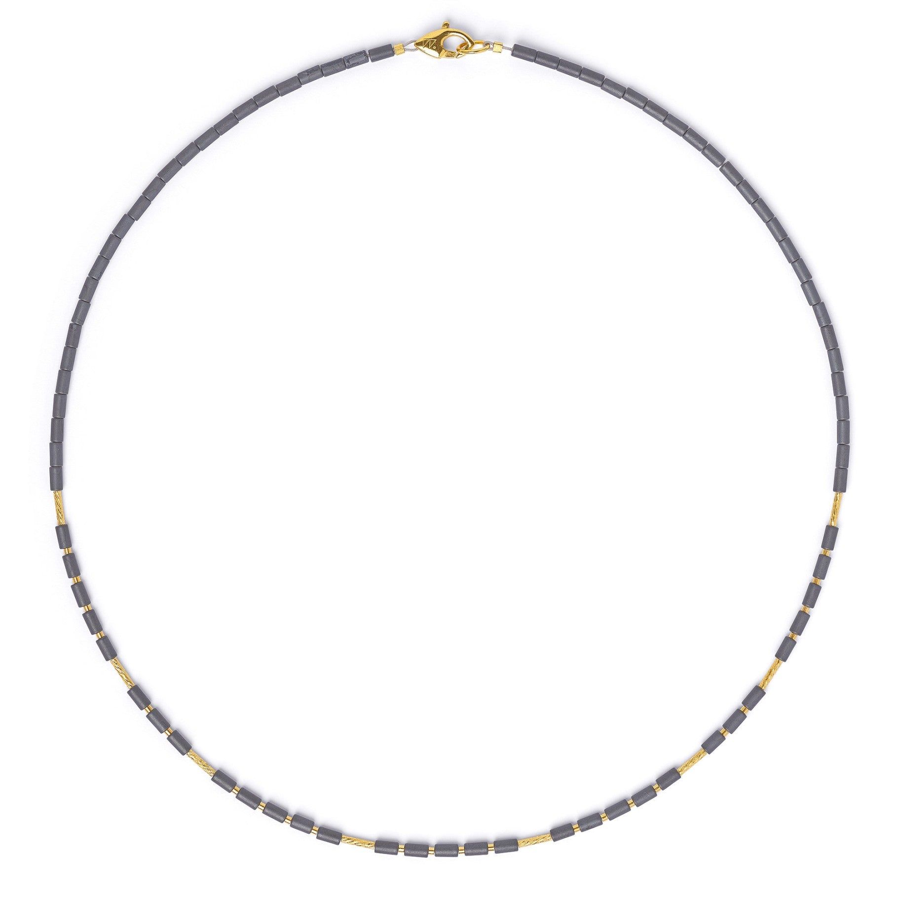 Bernd Wolf 24kt Gold Plated Tansa Cleopatra Hematite Necklace