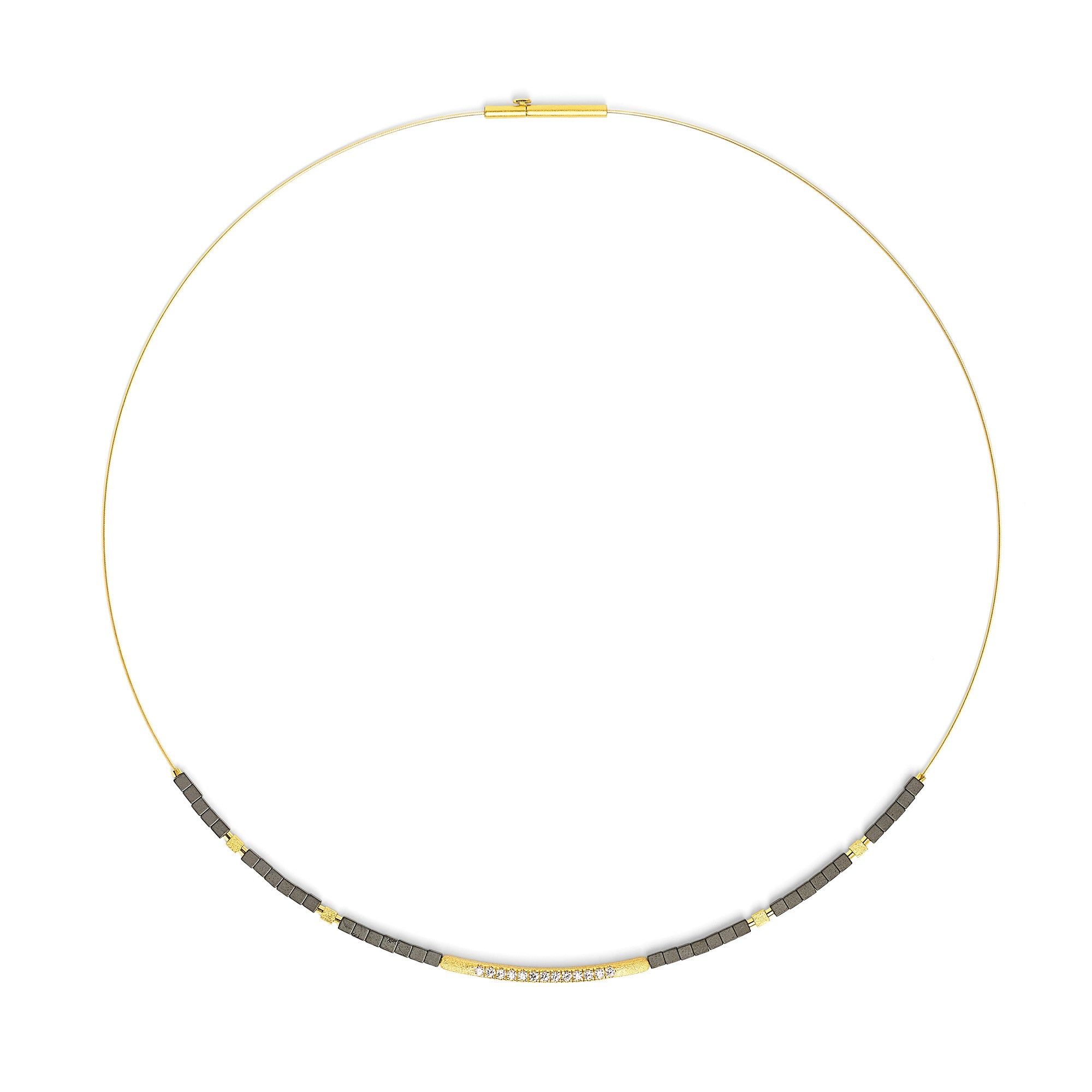 Bernd Wolf 24kt Gold Plated Senbo Hematite Necklace