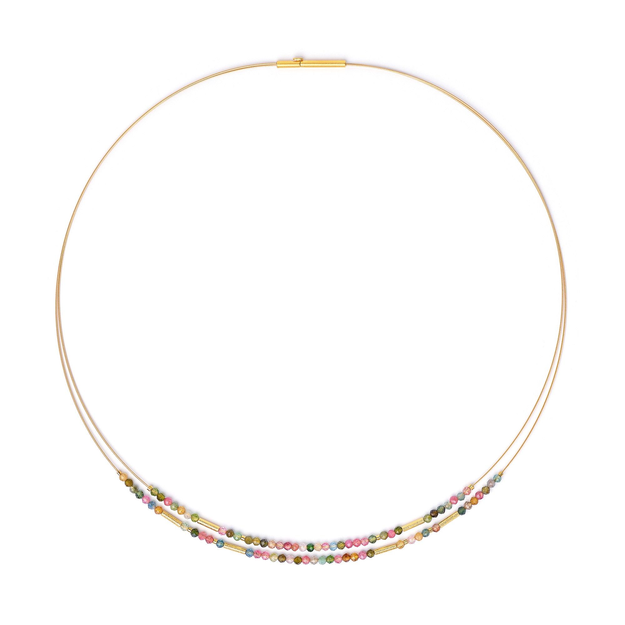 Bernd Wolf 24kt Gold Plated Clenia Tourmaline Necklace