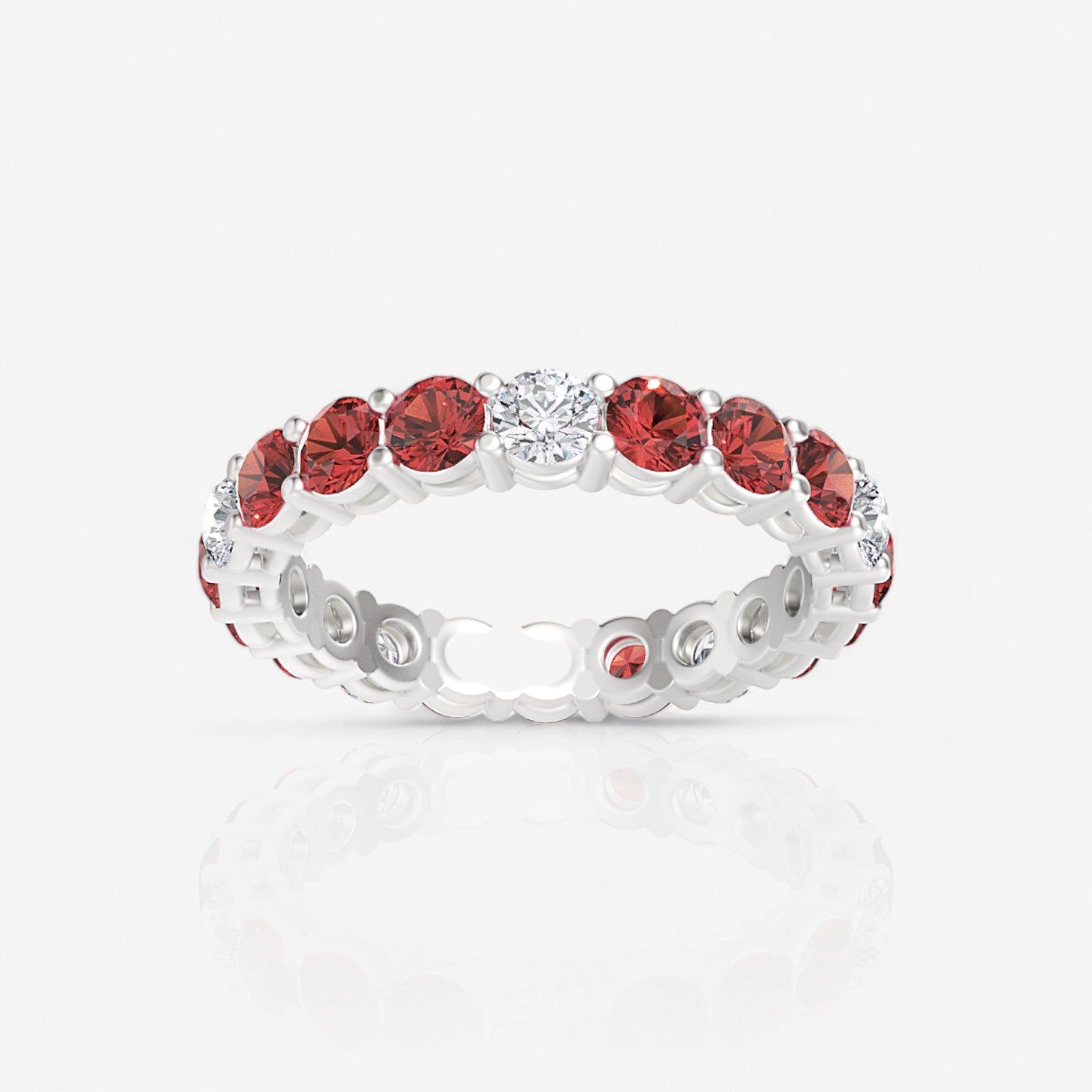 Ruby & Diamond Eternity Band