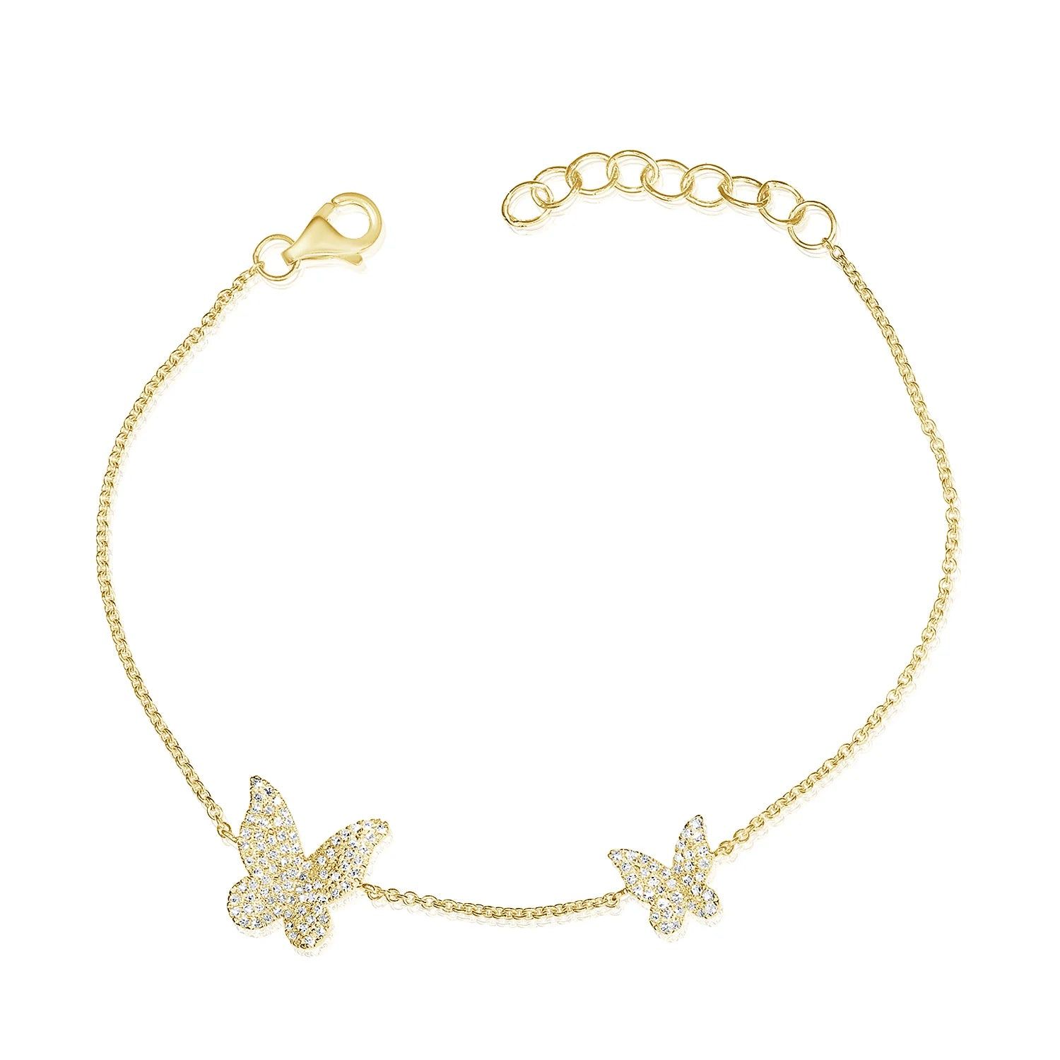 14kt Gold 0.35 CTW Diamond Butterfly Bracelet