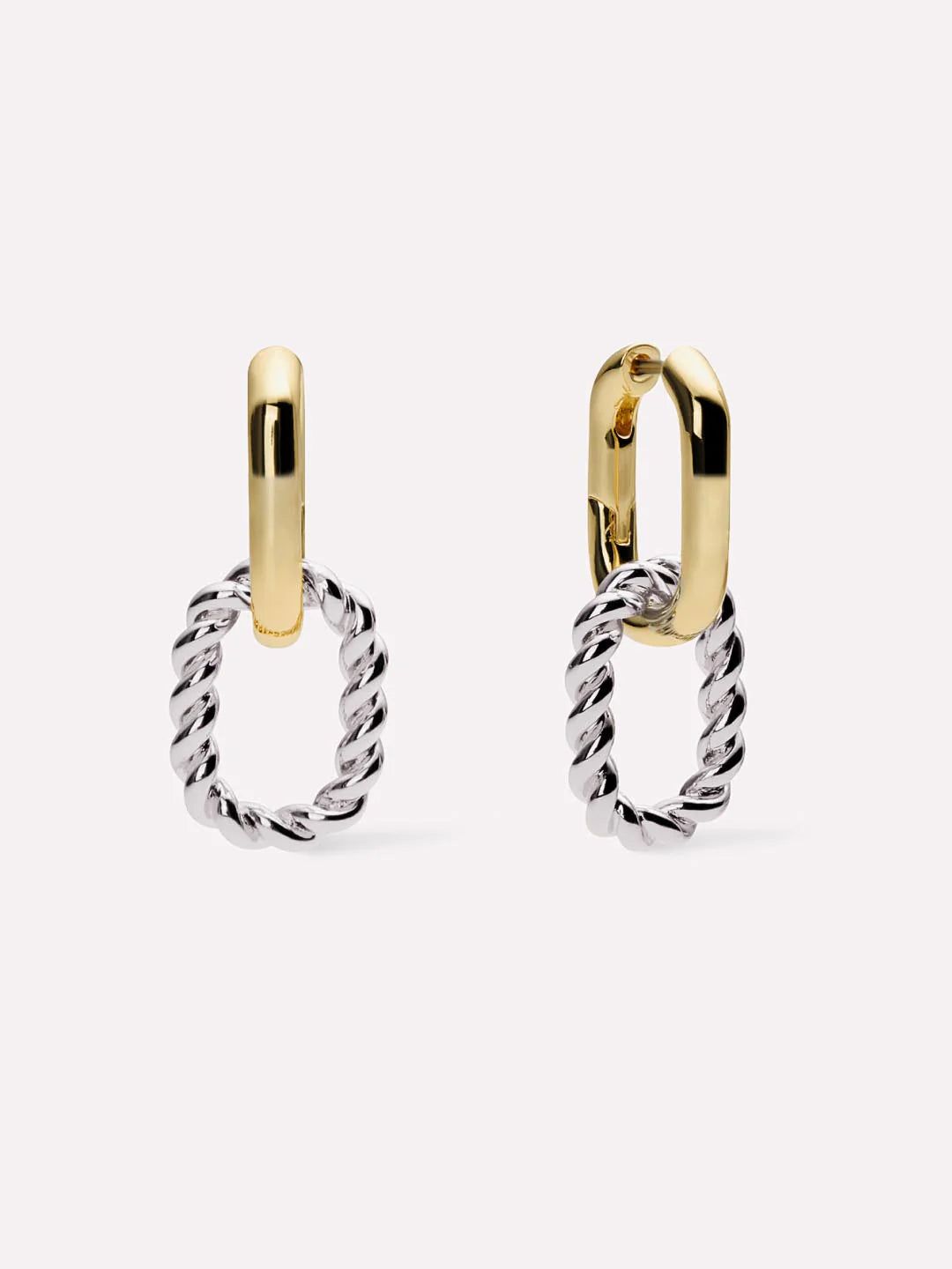 Ana Luisa Ash Double Two Tone Hoop Earrings