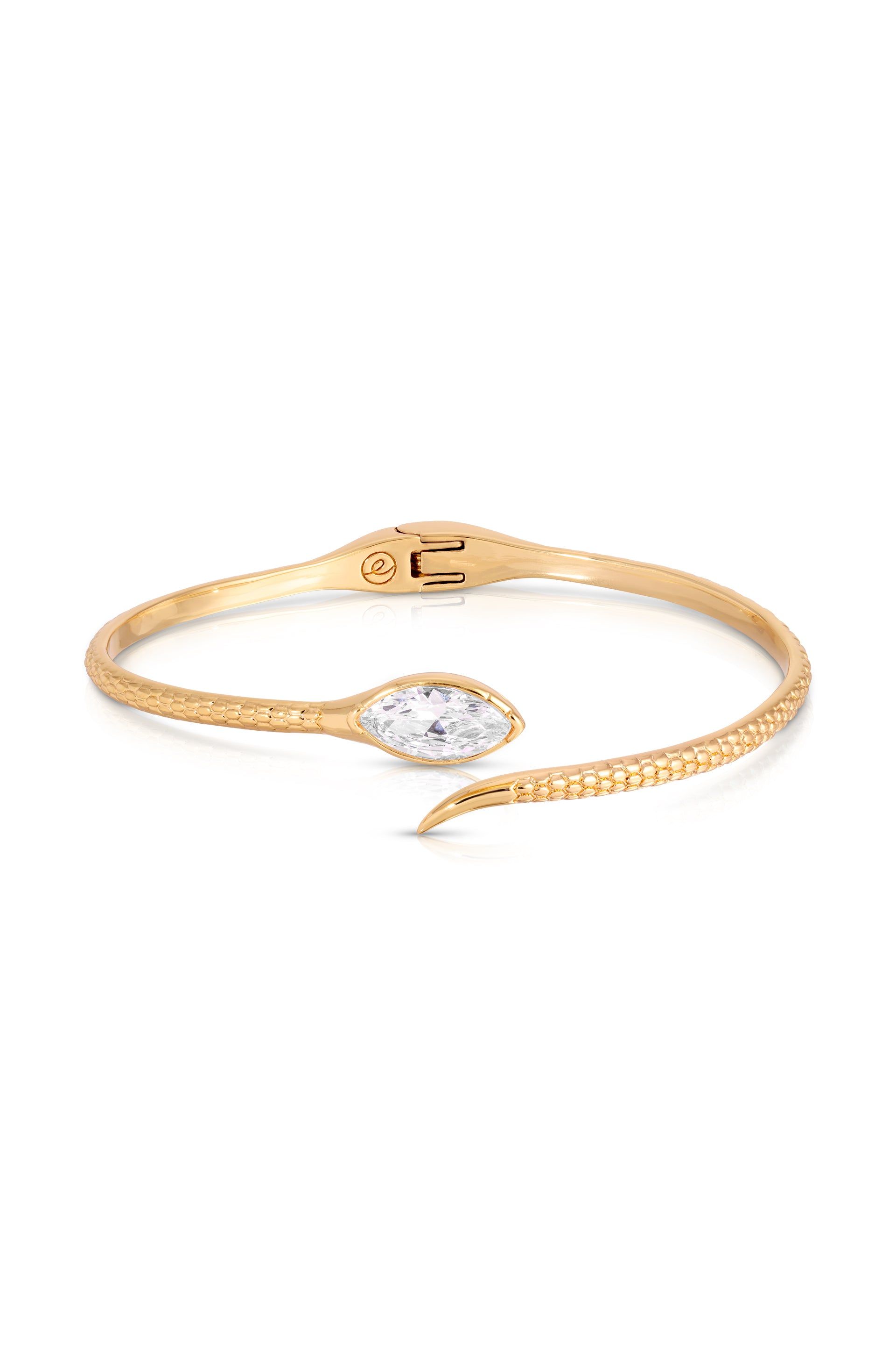 Ettika 18kt Gold Plated Marquise Crystal Cuff