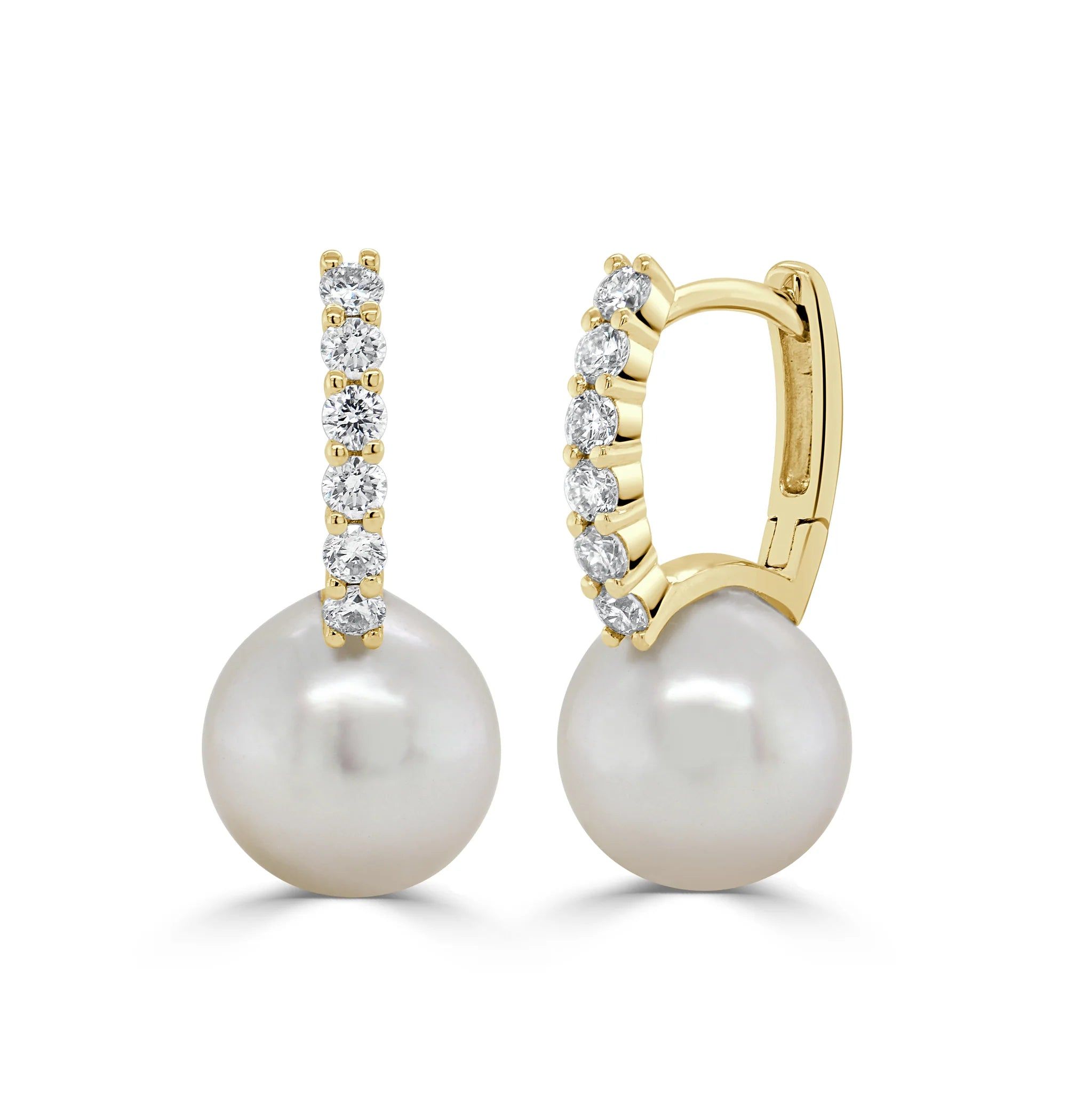 14kt Gold 0.32 CTW Diamond & Pearl Earrings