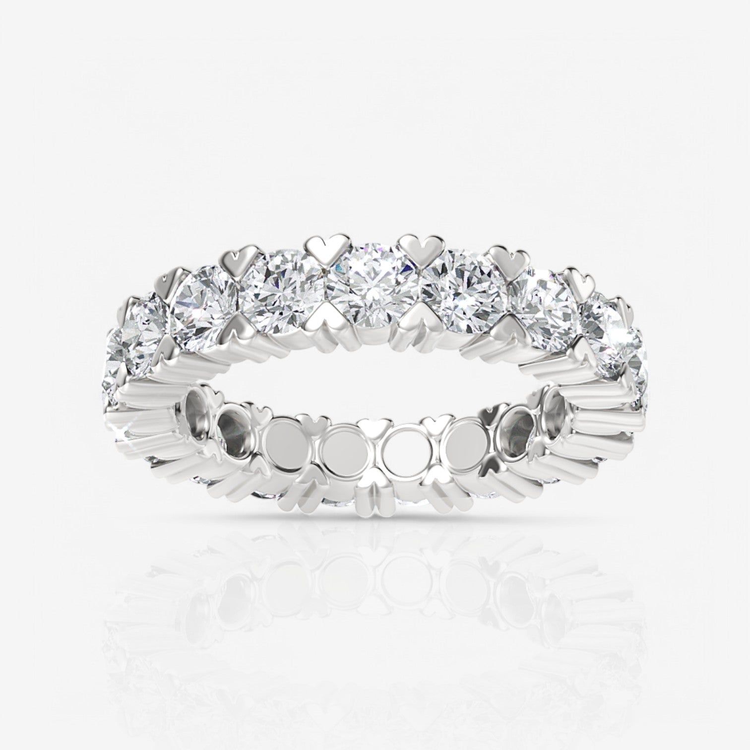 Shared Prong Round Lab Diamond Eternity Band