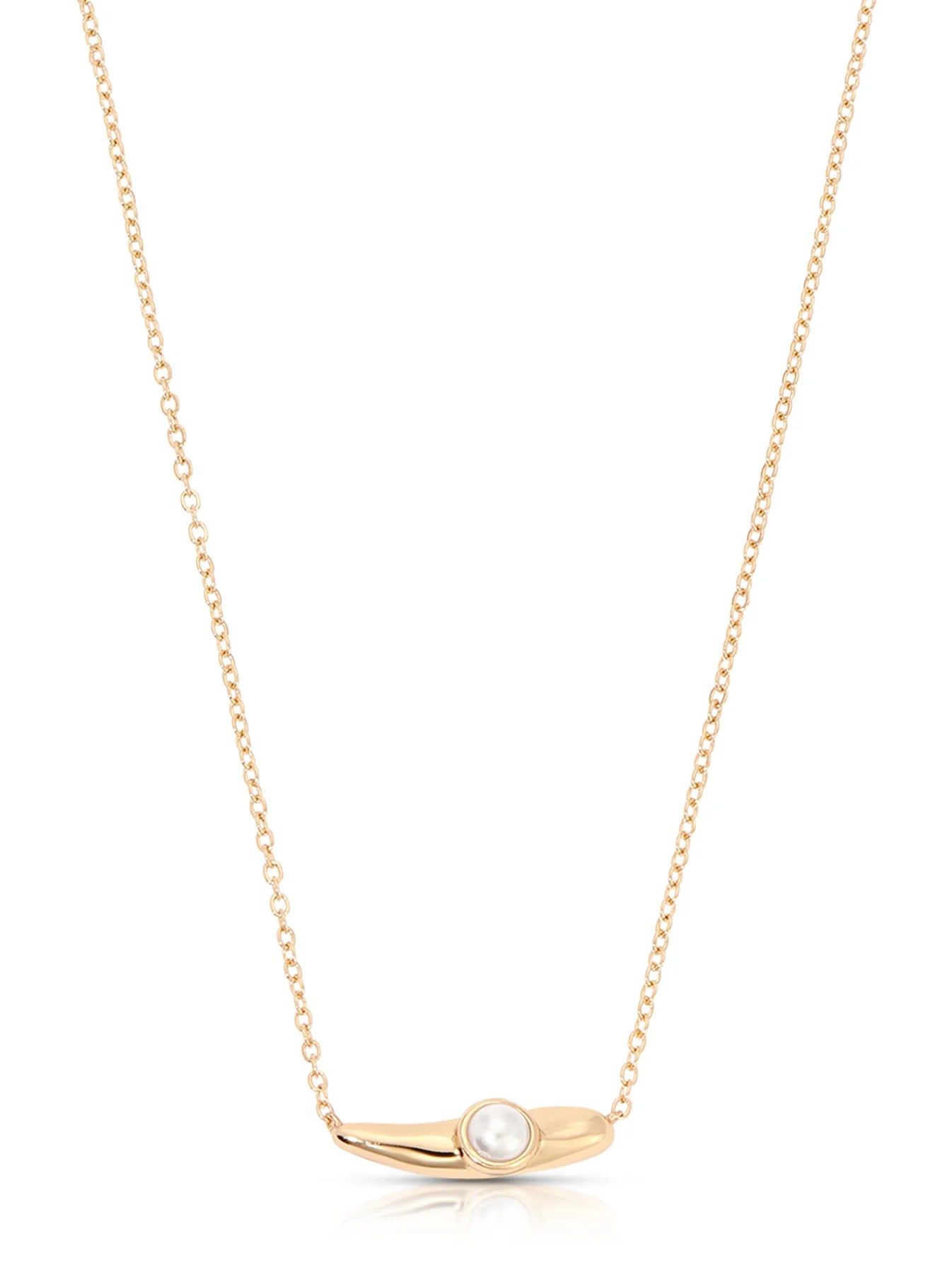 Ettika 18kt Gold Plated Liquid Pearl Necklace
