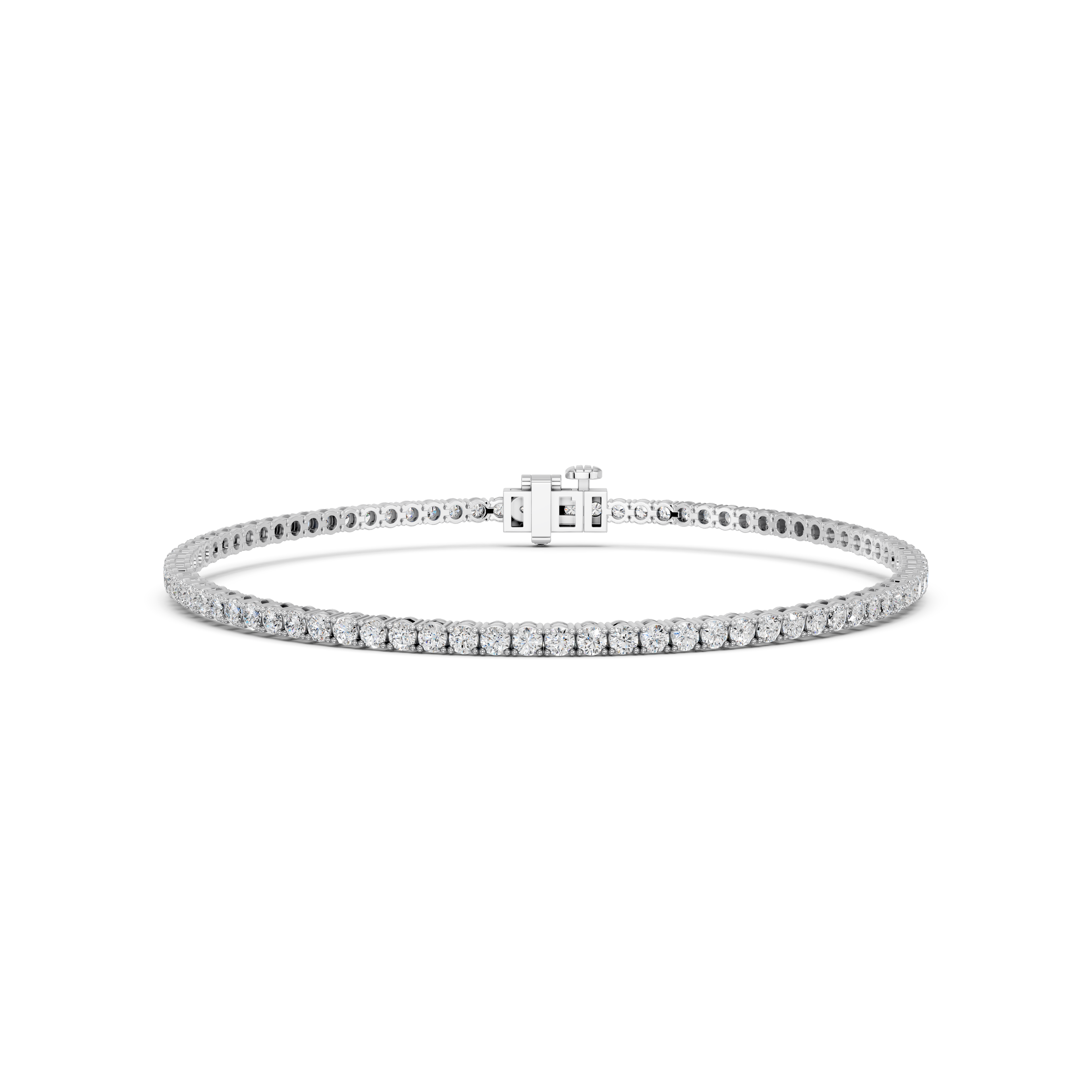 Lightweight Lab-Grown Round Diamond Tennis Bracelet