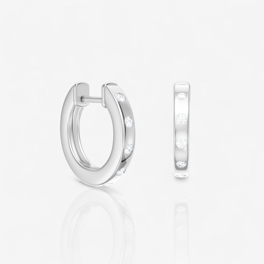 0.10 CTW 14kt Gold Lab-Grown Diamond Huggie Hoop Earrings