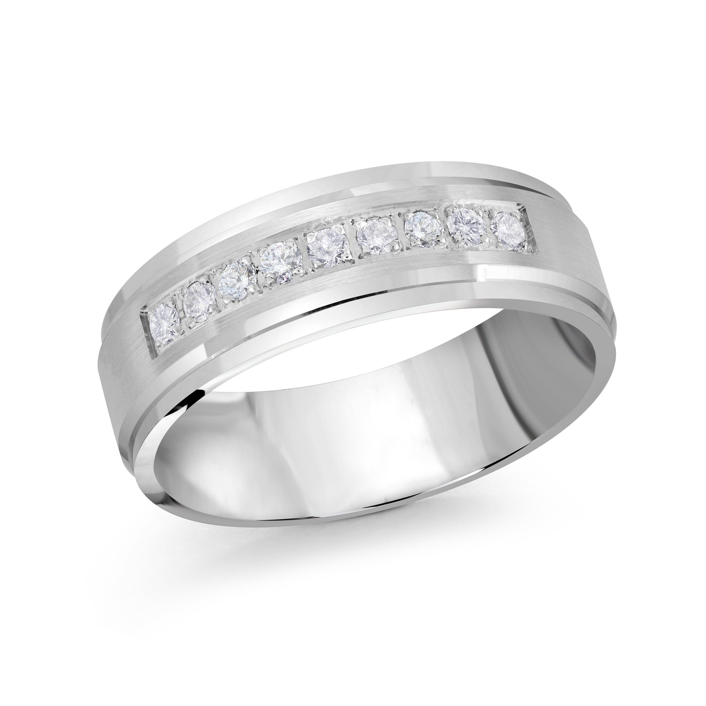 Men's 7mm 0.18 CTW Nine-Stone Lab Diamond Wedding Ring