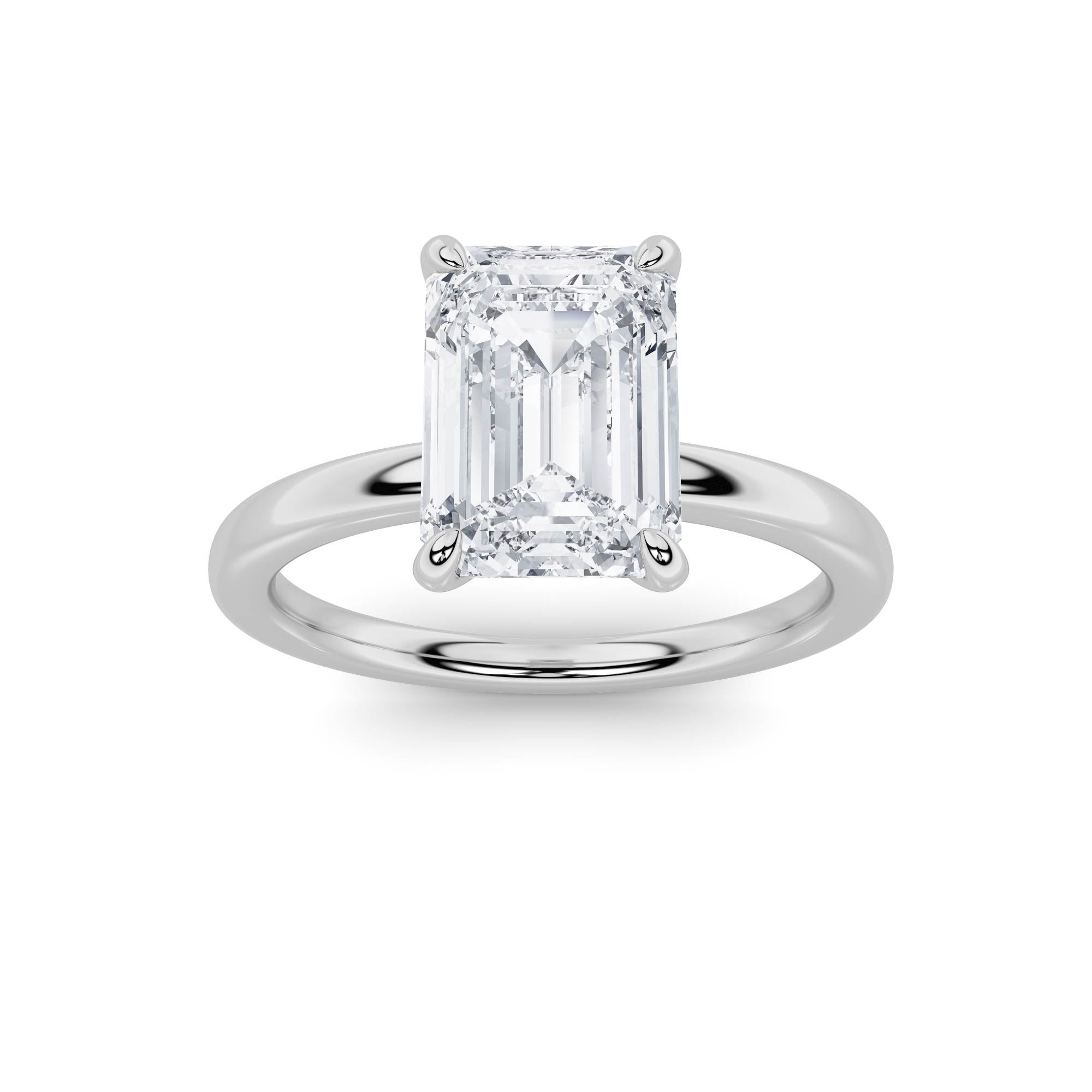 IGI Certified 1.00 CTW FVS Emerald-Cut Lab-Grown Diamond Solitaire Ring in 14K White Gold
