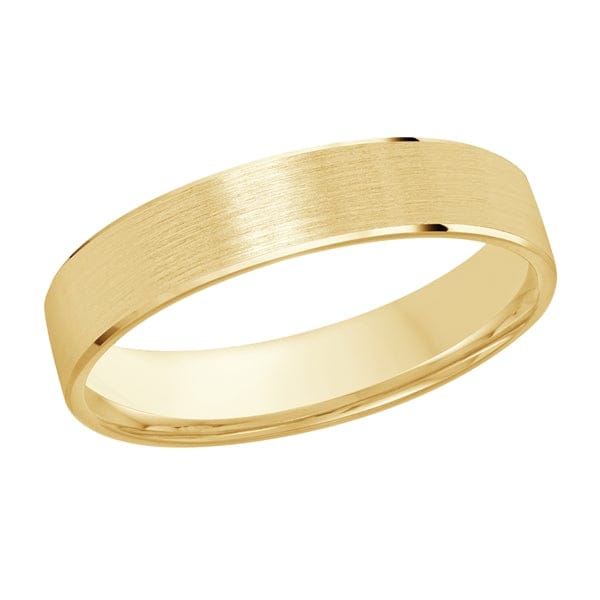 Men's 4-7mm Brushed Polished-edge Wedding Ring