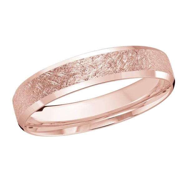 Men's 4-8mm Scratch-finish Beveled Edge Wedding Ring