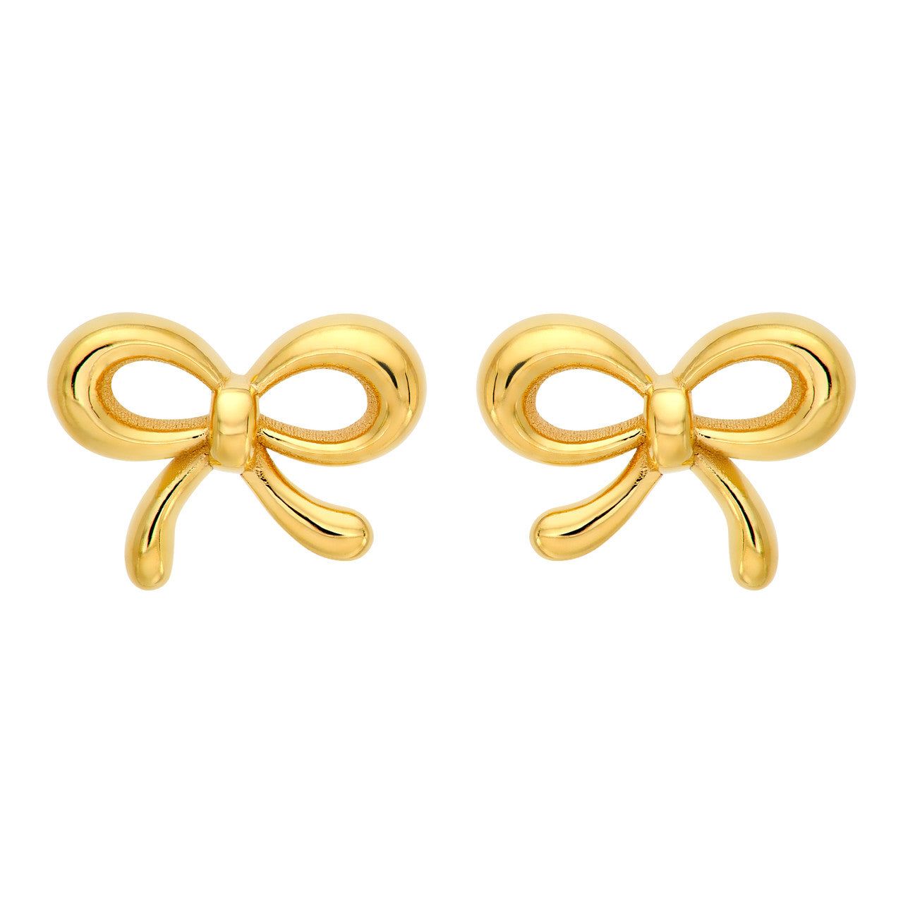 14kt Gold Children's Bowtie Stud Earrings