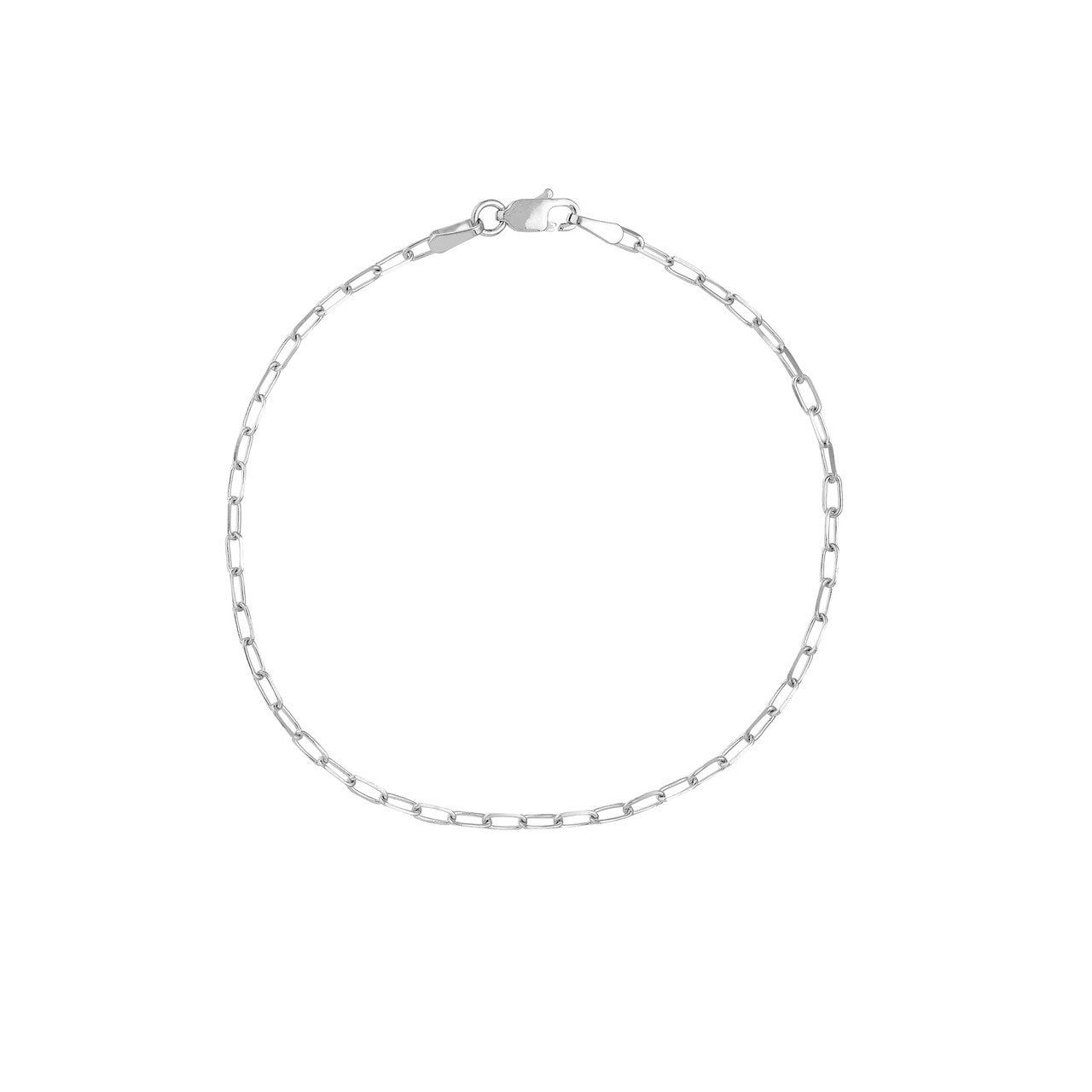 14kt Gold 1.95mm Paper Clip Chain Bracelet