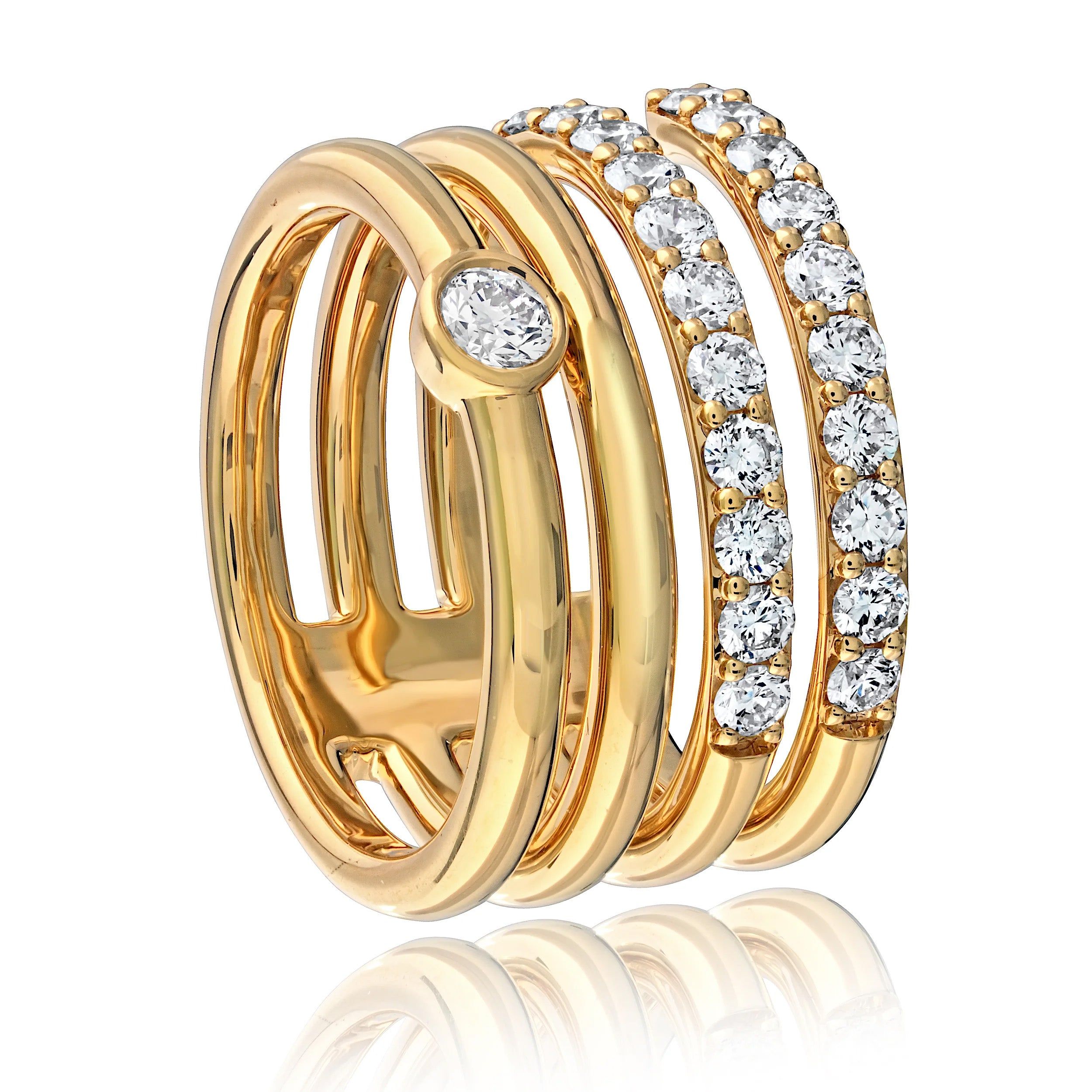 18KT Yellow Gold Diamond Wrap Ring