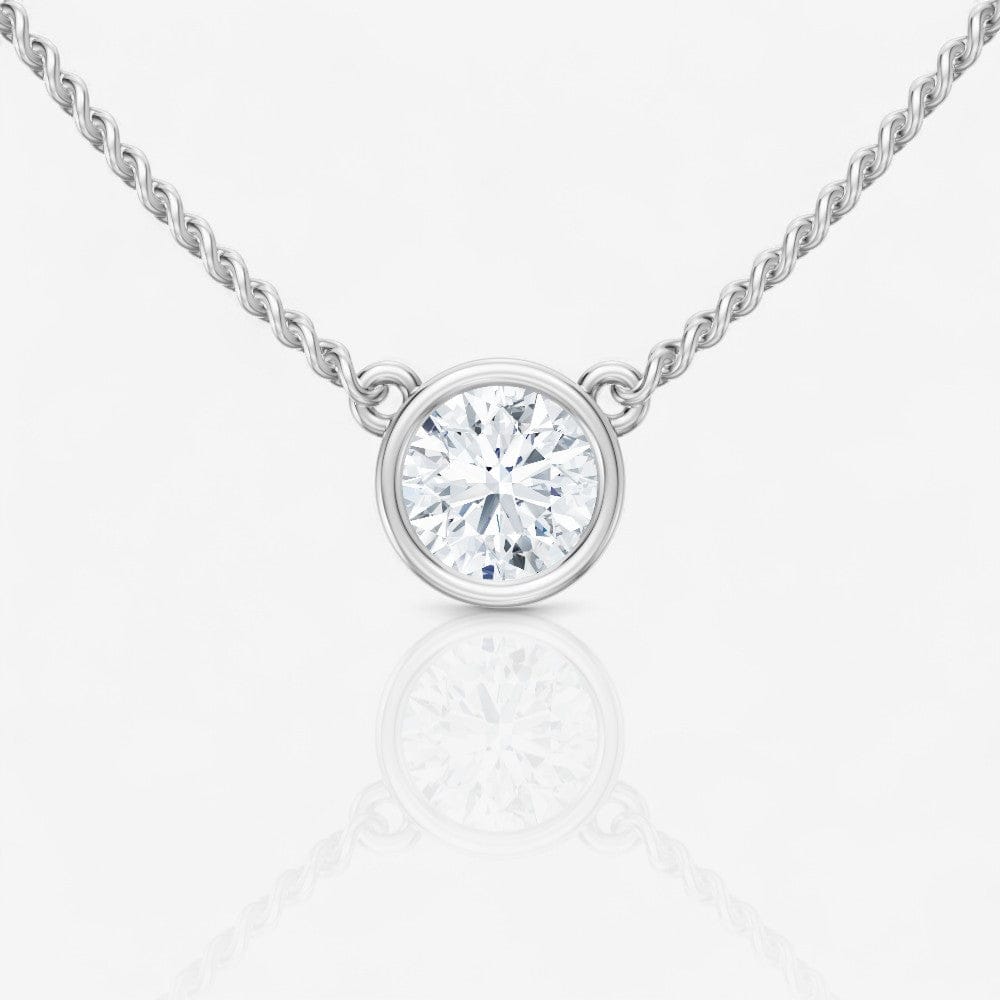 Custom Bezel-Set Stationary Round Solitaire Pendant Setting