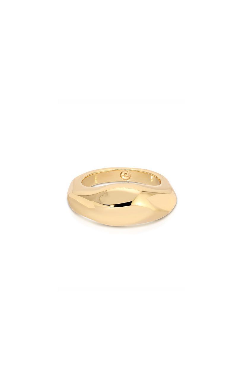 Ettika 18kt Gold Plated Modern Flow Ring