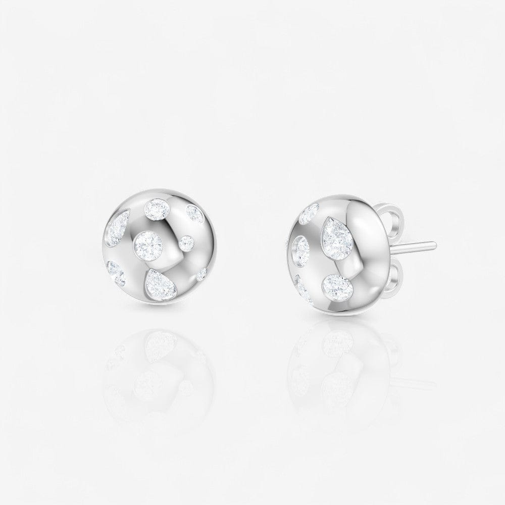 0.22 CTW 14kt Gold Domed Multi Shape Lab-Grown Diamond Stud Earrings