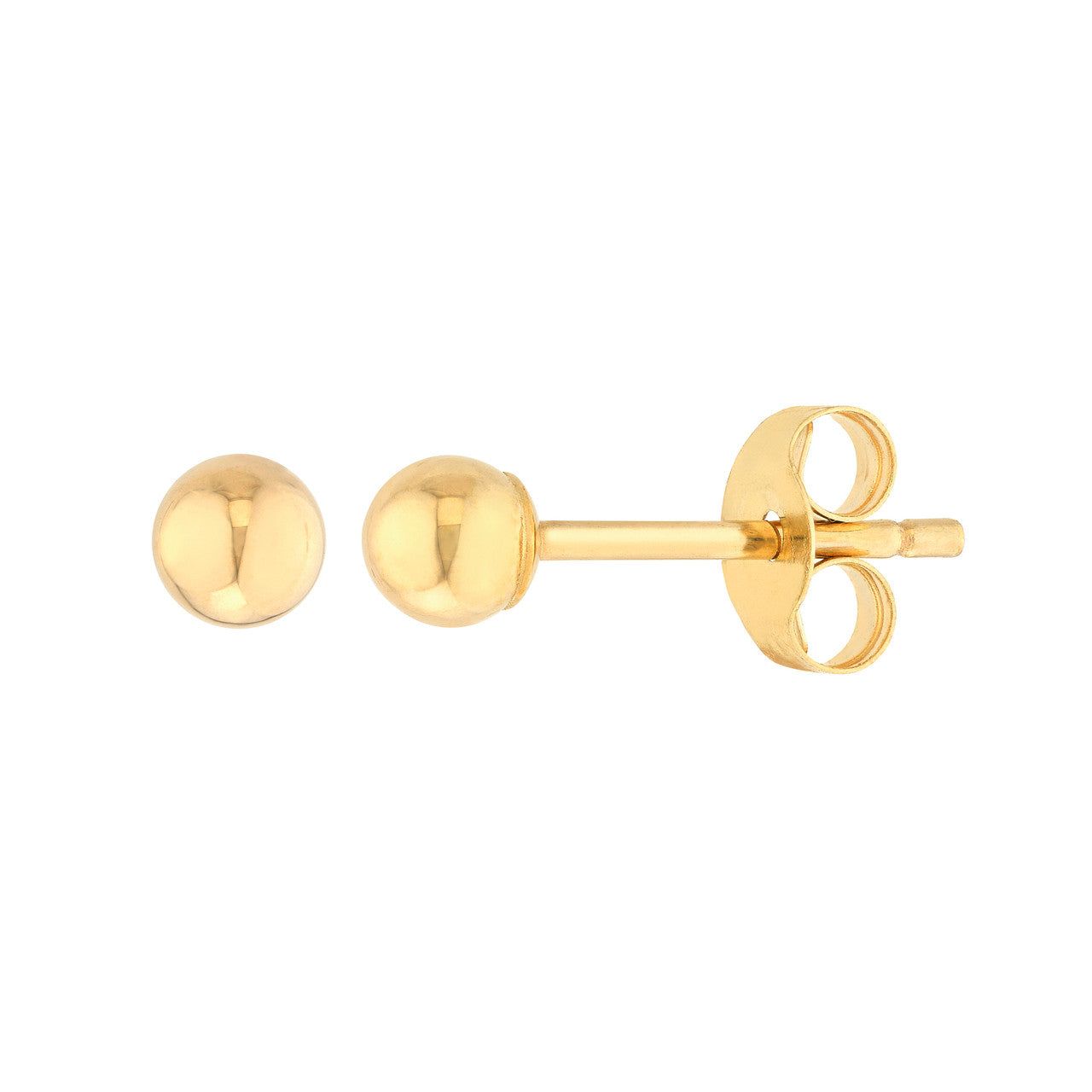 14kt Gold Children's Polished Ball Stud Earrings (3-5mm)