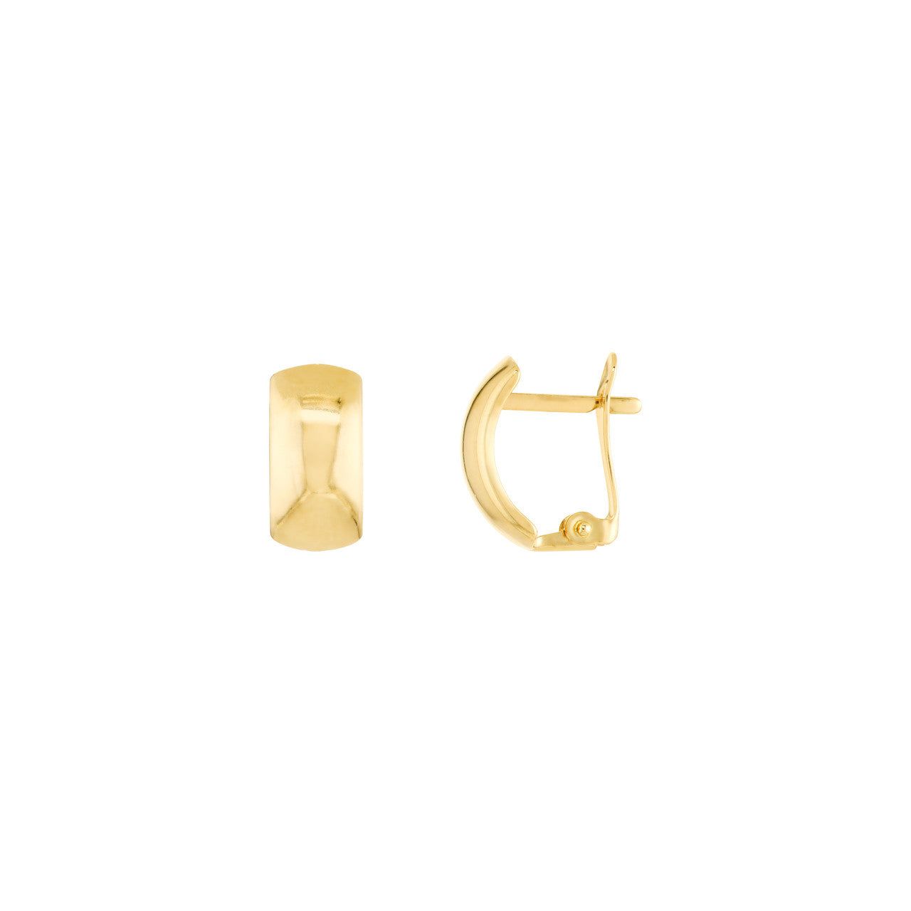 14kt Gold High Polished Curve Earrings