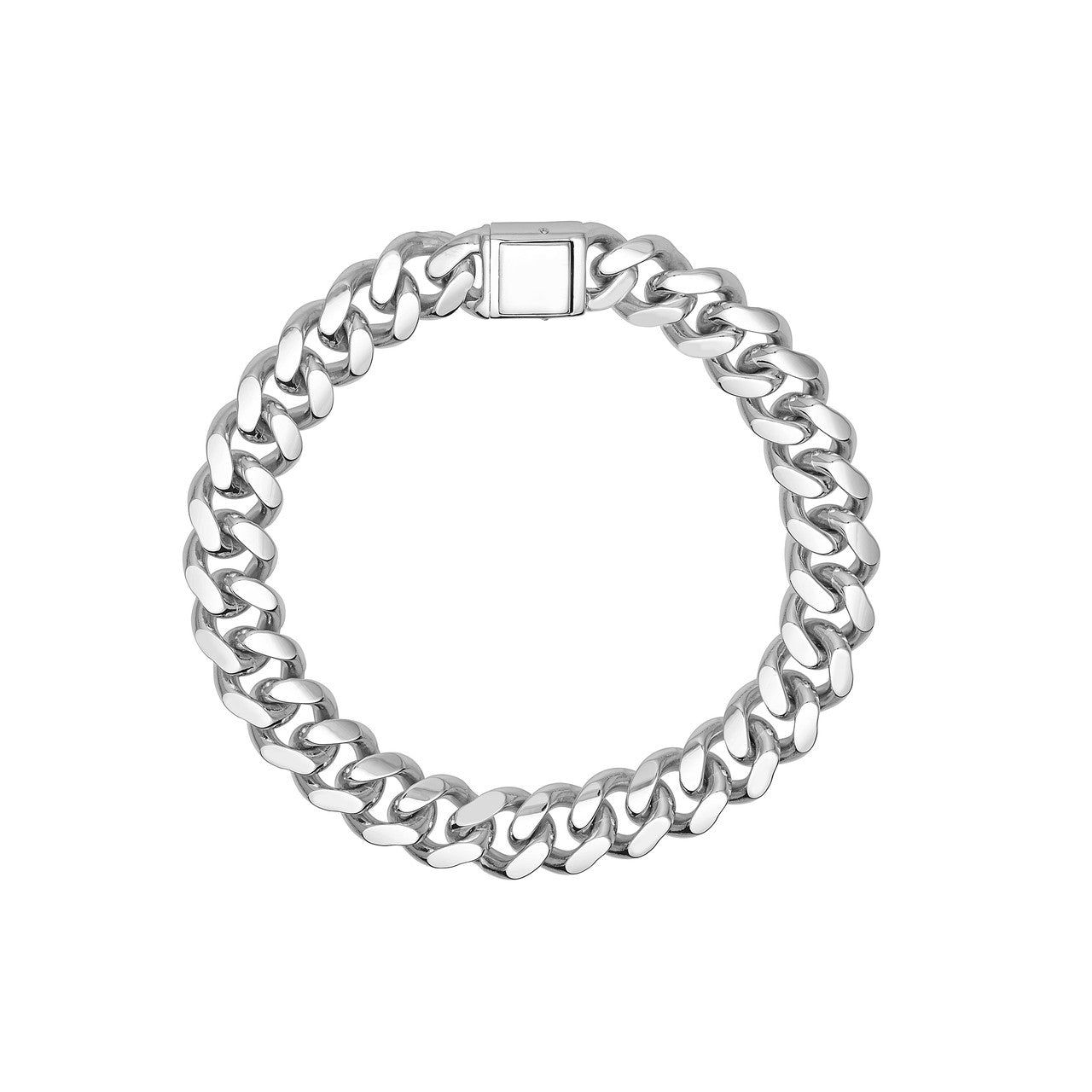 Men's Sterling Silver 13.2mm Miami Cuban Snap-Lock Bracelet