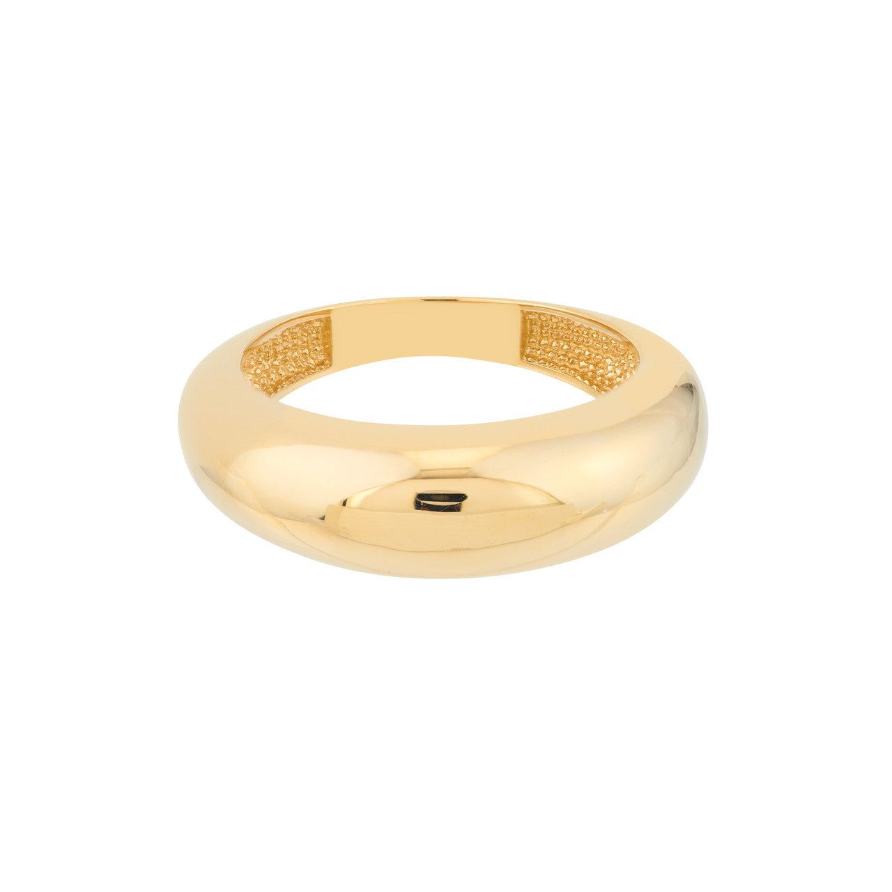 14kt Gold Domed Puff Ring - Size 6